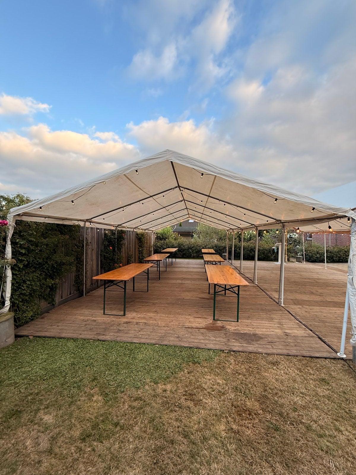 Partytent 10x5 meter - Ideaal voor feesten en evenementen, Ophalen, Gebruikt, Partytent, 4 tot 6 meter