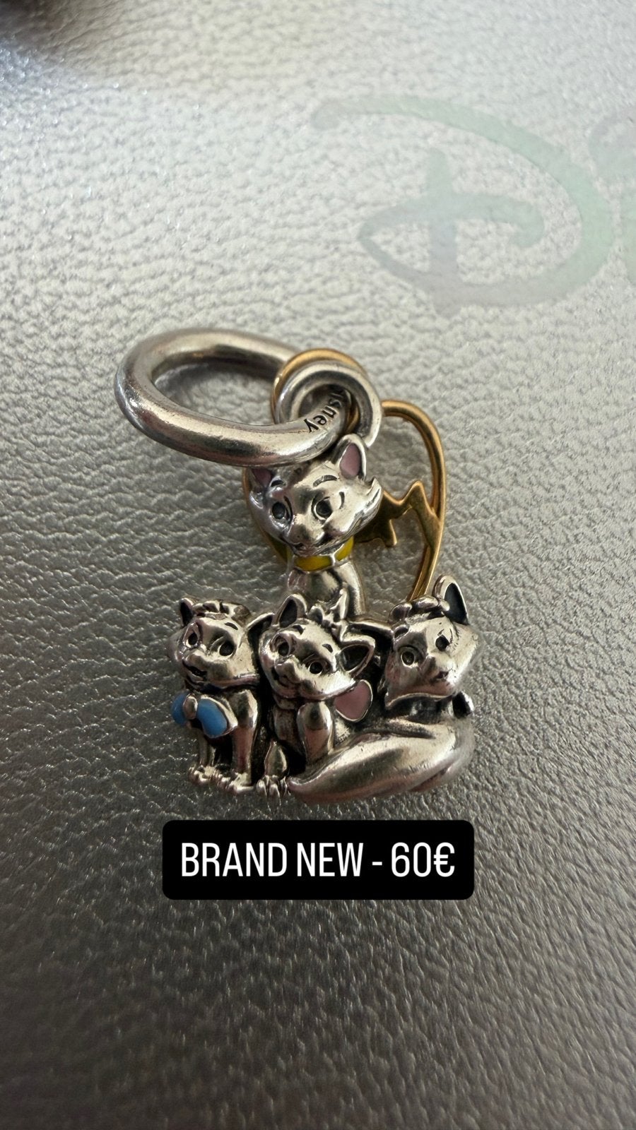 Pandora Disney Aristocats Bedel - Marie, Toulouse, Berlioz, Pandora, Ophalen of Verzenden, Zo goed als nieuw, 1 bedel