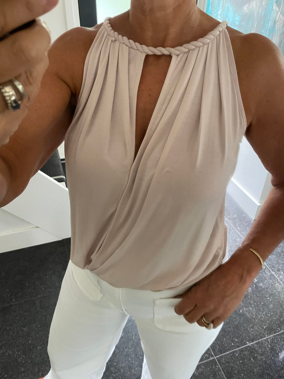 Dante6, prachtige aparte overslag top, one size, Kleding | Dames, Maat 38/40 (M), Ophalen of Verzenden, Zo goed als nieuw, Roze