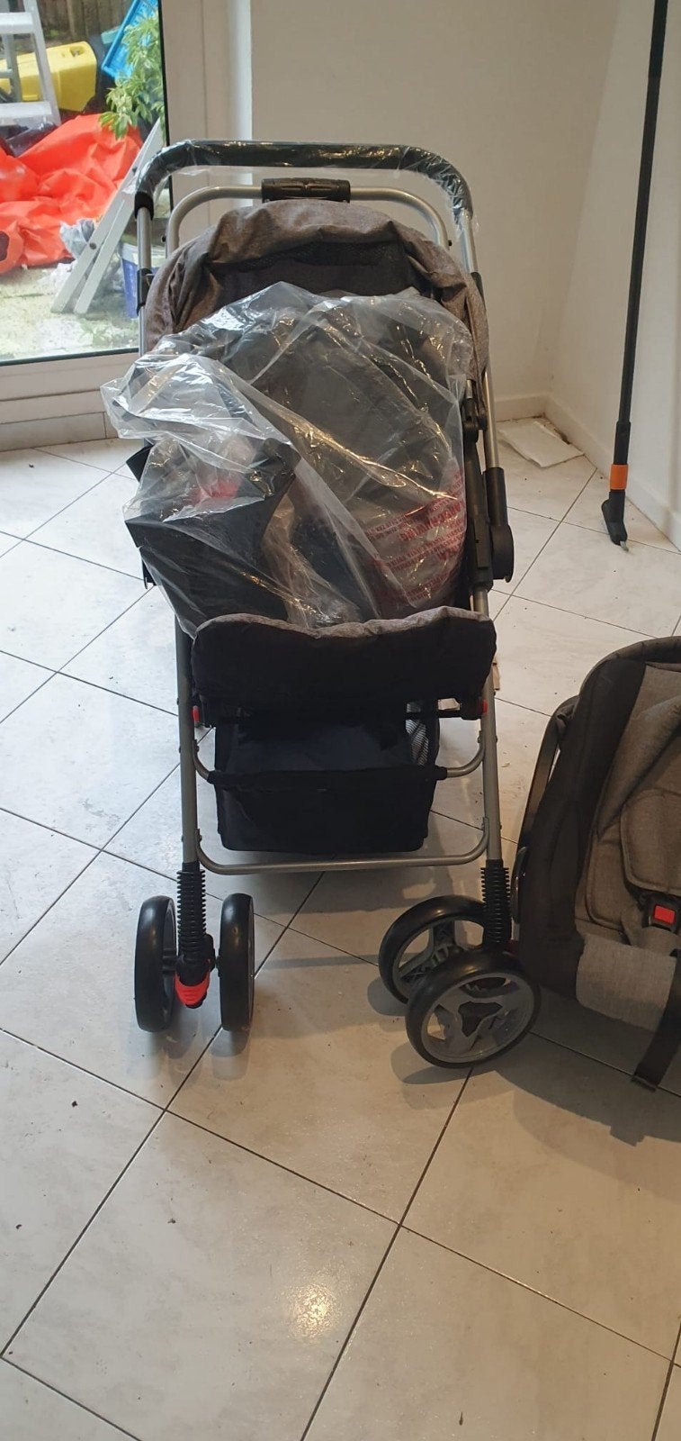 Kinderbuggy met autostoel, Ophalen of Verzenden, Gebruikt, Overige merken