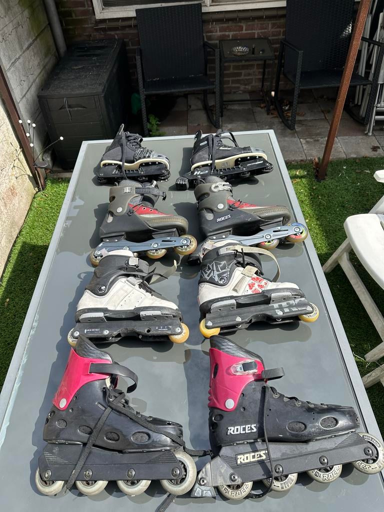 4 paar skates - Diverse maten en merken, Ophalen, Gebruikt, Overige typen, Overige merken