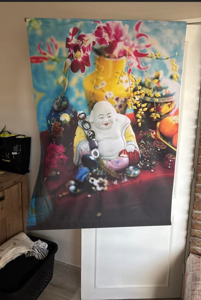Groot doek met kleurrijke buddha afbeelding, Ophalen of Verzenden