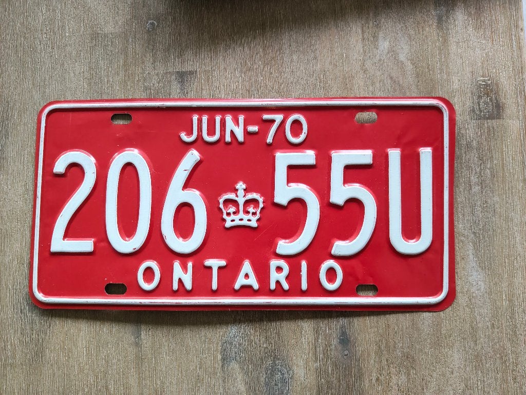 8091 nummerbord 206-55u ontario, Verzenden, Auto's