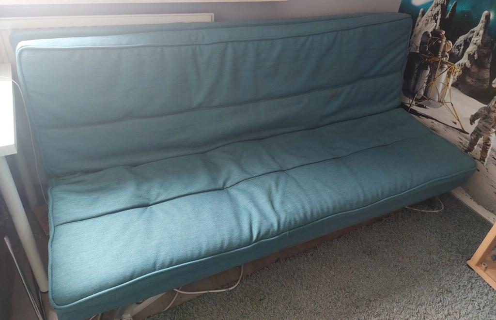 Slaapbank met metalen frame, Ophalen, Zo goed als nieuw, Tweepersoons, 190 cm of minder