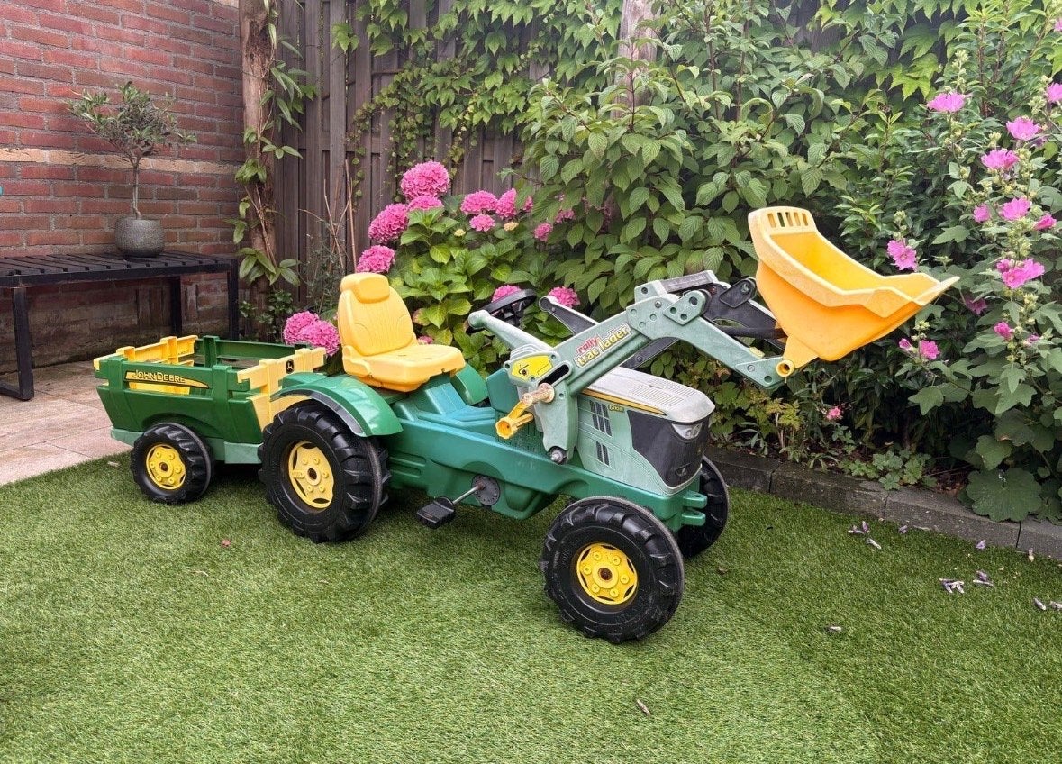John Deere Speelgoed Graafmachine met Aanhanger, Ophalen, Gebruikt