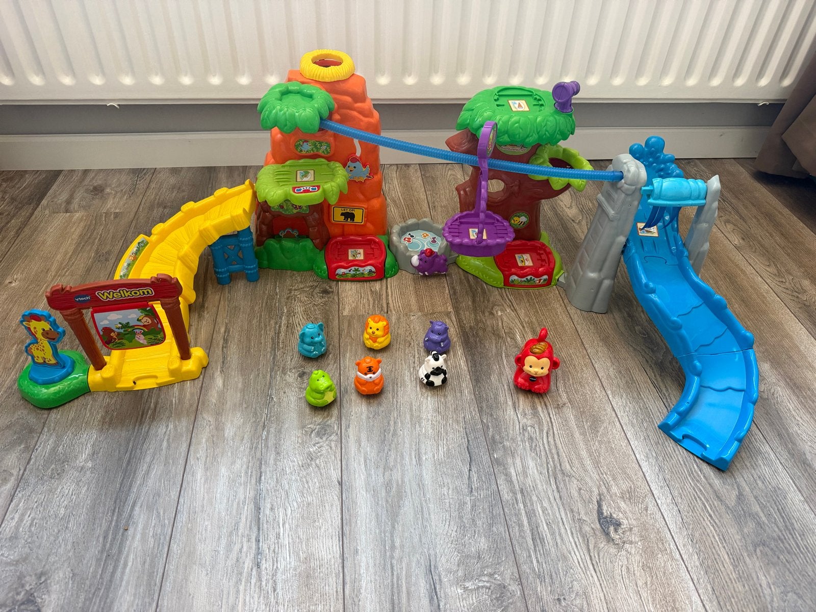 VTech Zoef Zoef Dieren Avonturenjungle met 7 diertjes, Ophalen of Verzenden, Zo goed als nieuw, Overige typen, Met geluid