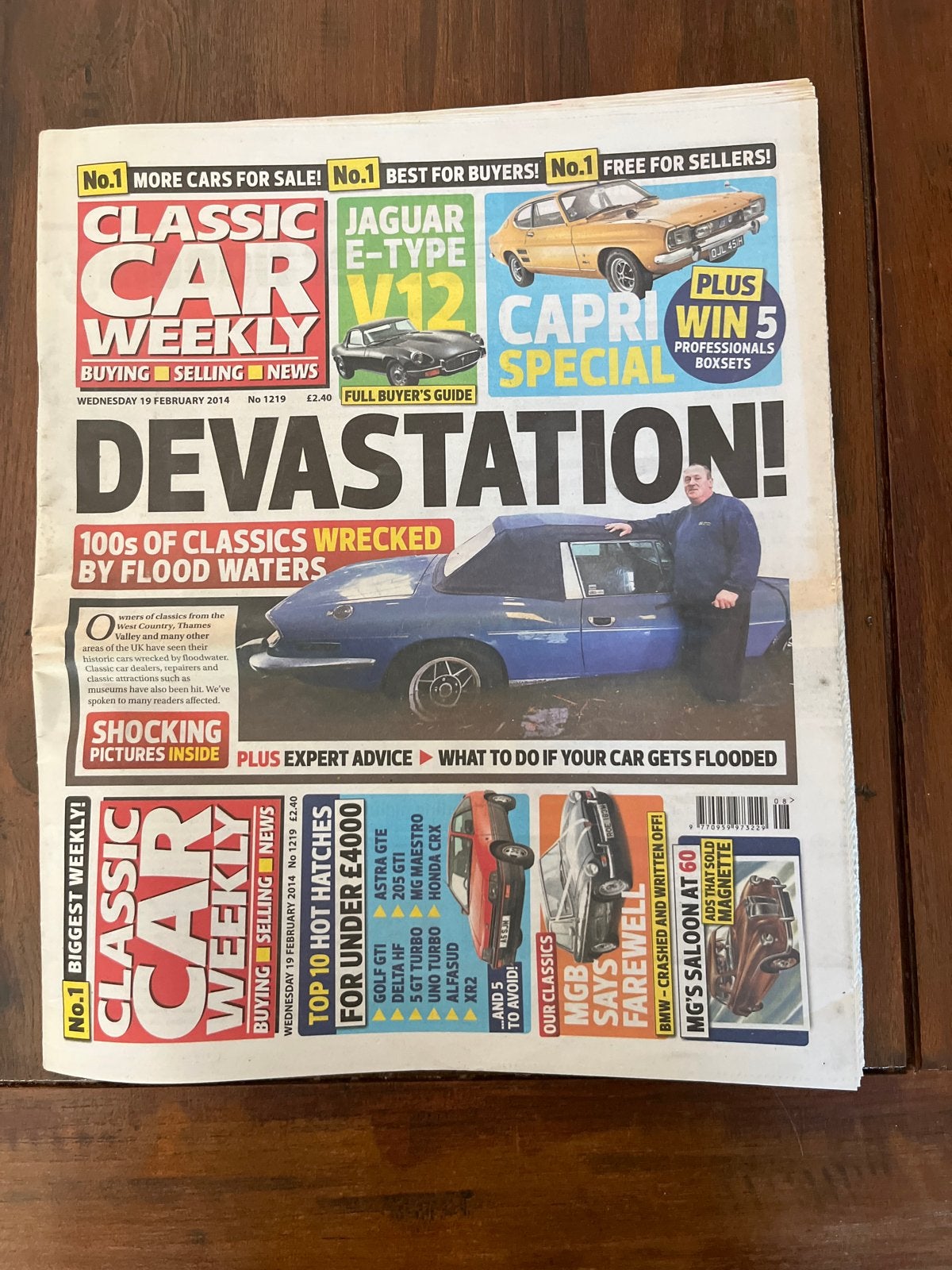 Classic Car Weekly  2014: Ford Capri,Jaguar E-Type, Ophalen of Verzenden, Gelezen, Overige typen