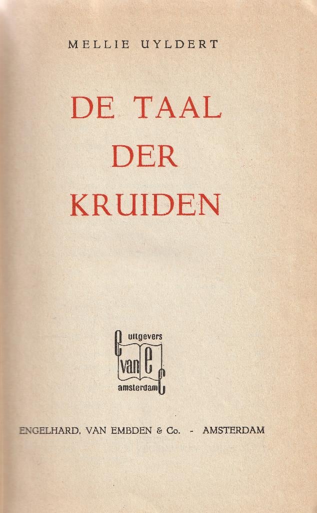 De Taal der kruiden (Mellie Uyldert), Ophalen of Verzenden, Gelezen, Kruiden en Alternatief