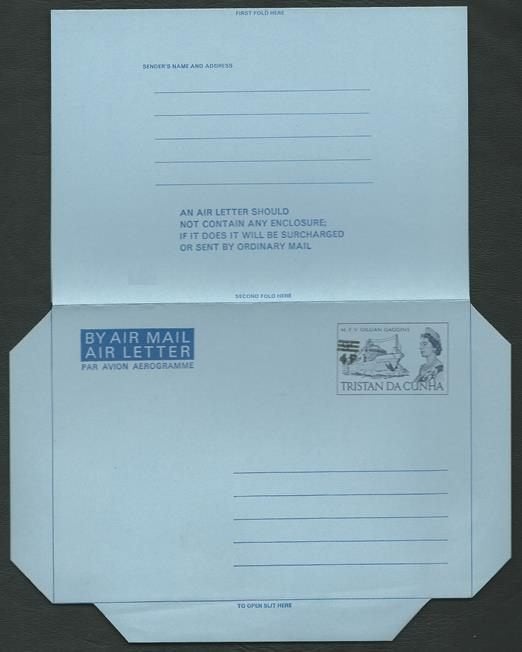 TRISTAN DA CUNHA 1971 4p. on 9d. black overprint Schip Airle, Verzenden, Overige landen, Postfris