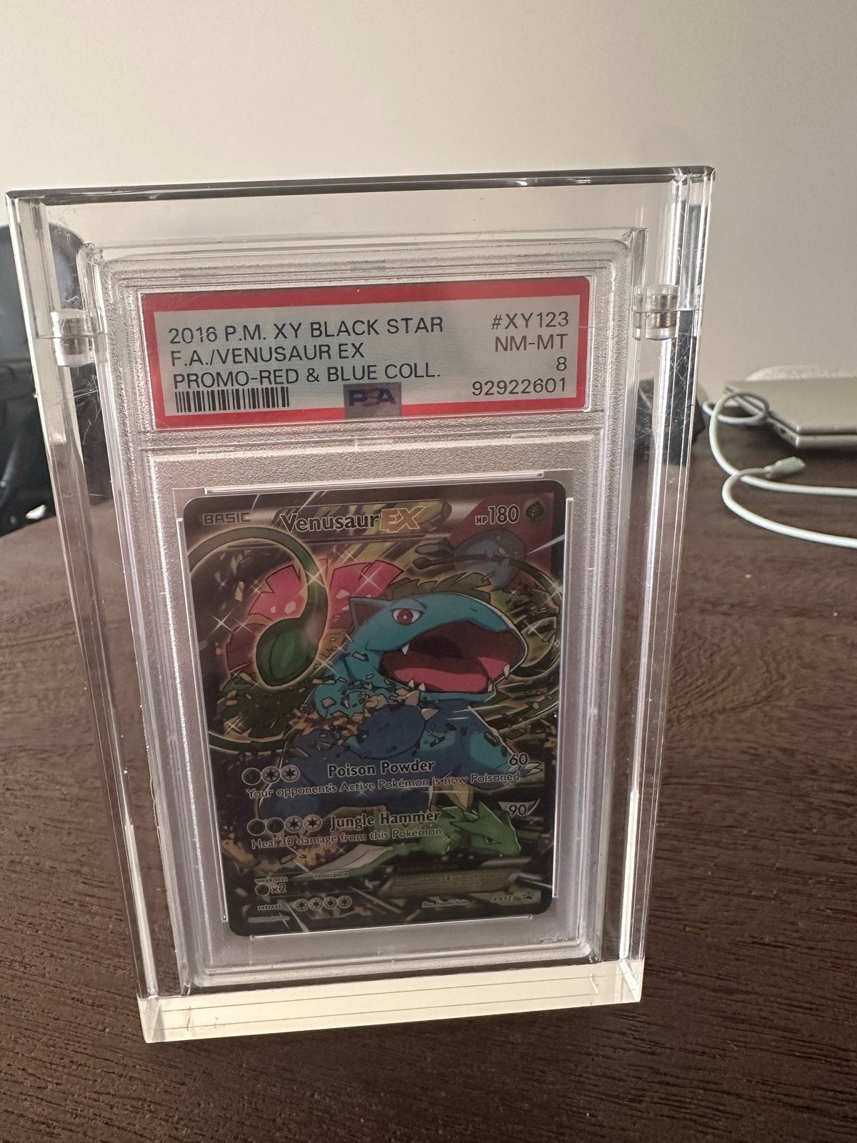 Venusaur EX XY Black Star Promo PSA 8 met acrylglas!, Ophalen of Verzenden, Nieuw, Losse kaart
