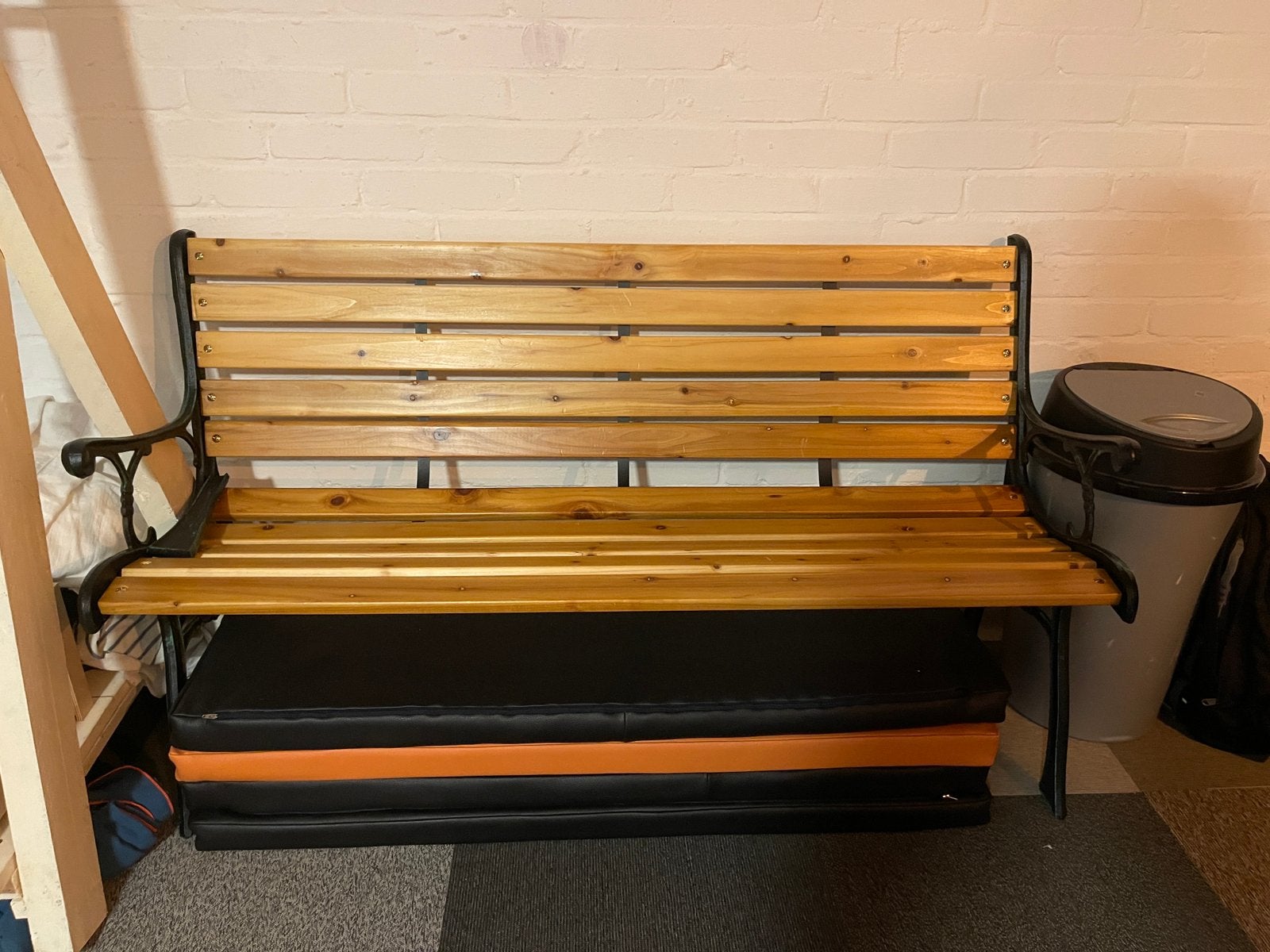 Houten bankje, Tuin en Terras, Ophalen, Zo goed als nieuw, Hout