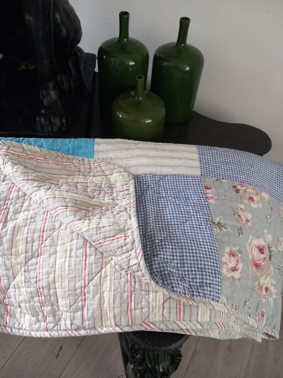 Patchwork quilt woondeken, Ophalen of Verzenden, Zo goed als nieuw