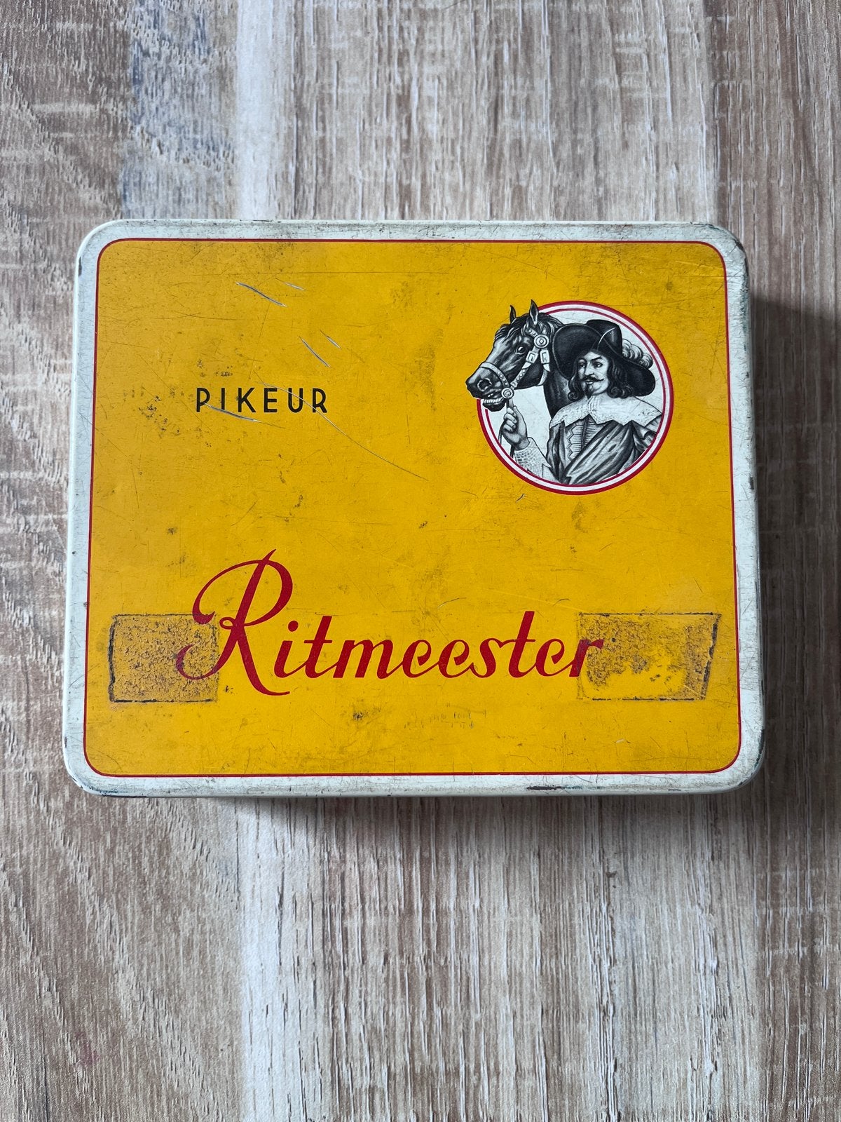 Vintage Ritmeester Pikeur sigarenblik - Made in Holland, Ophalen of Verzenden, Gebruikt, Overige, Overige merken