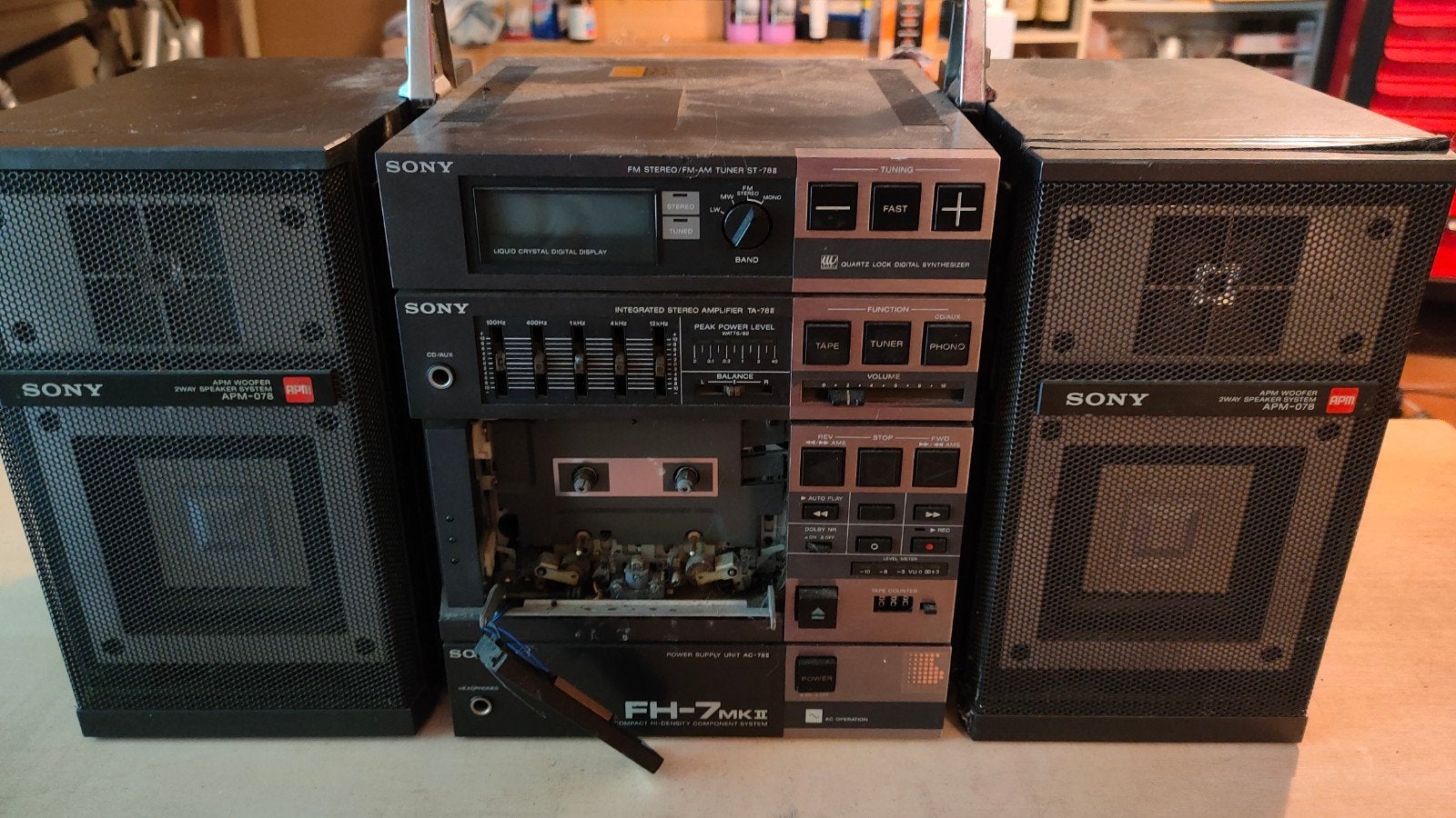 Sony FH-7 MKII Stereo Set met Speakers - Vintage Audio, Audio, Tv en Foto, Stereo-sets, Ophalen, Gebruikt, Losse componenten, Sony