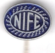 Nife Junger batterijen aluminium speldje ( G_228), Ophalen of Verzenden, Nieuw, Transport, Speldje of Pin