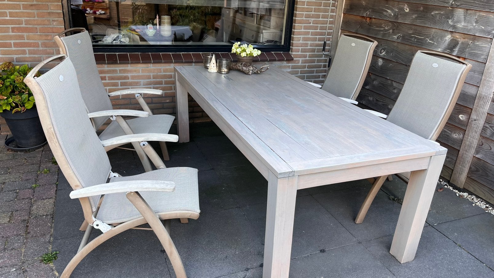 Hartman prestige tuinstoelen set 4 +2 extra, Tuin en Terras, Tuinsets en Loungesets, Ophalen, Gebruikt, 6 zitplaatsen, Aluminium