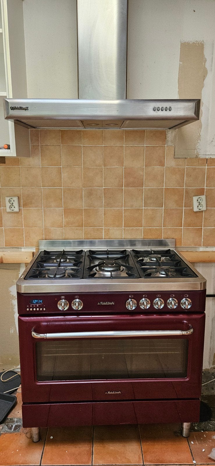 Fratelli Onofri Fornuis/oven afzuigkap. Vandaag weg!, Ophalen, Gebruikt, 60 cm of meer, Gas