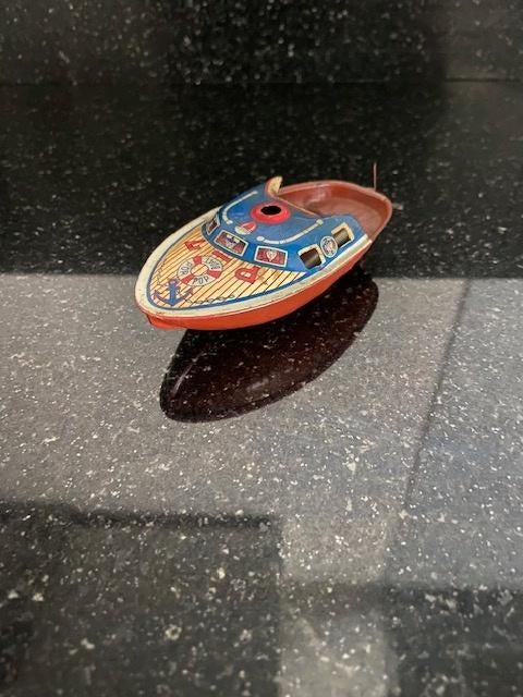 Vintage blik pop-pop candle speed boot Japan jaren '46 '50, Antiek en Kunst, Ophalen of Verzenden