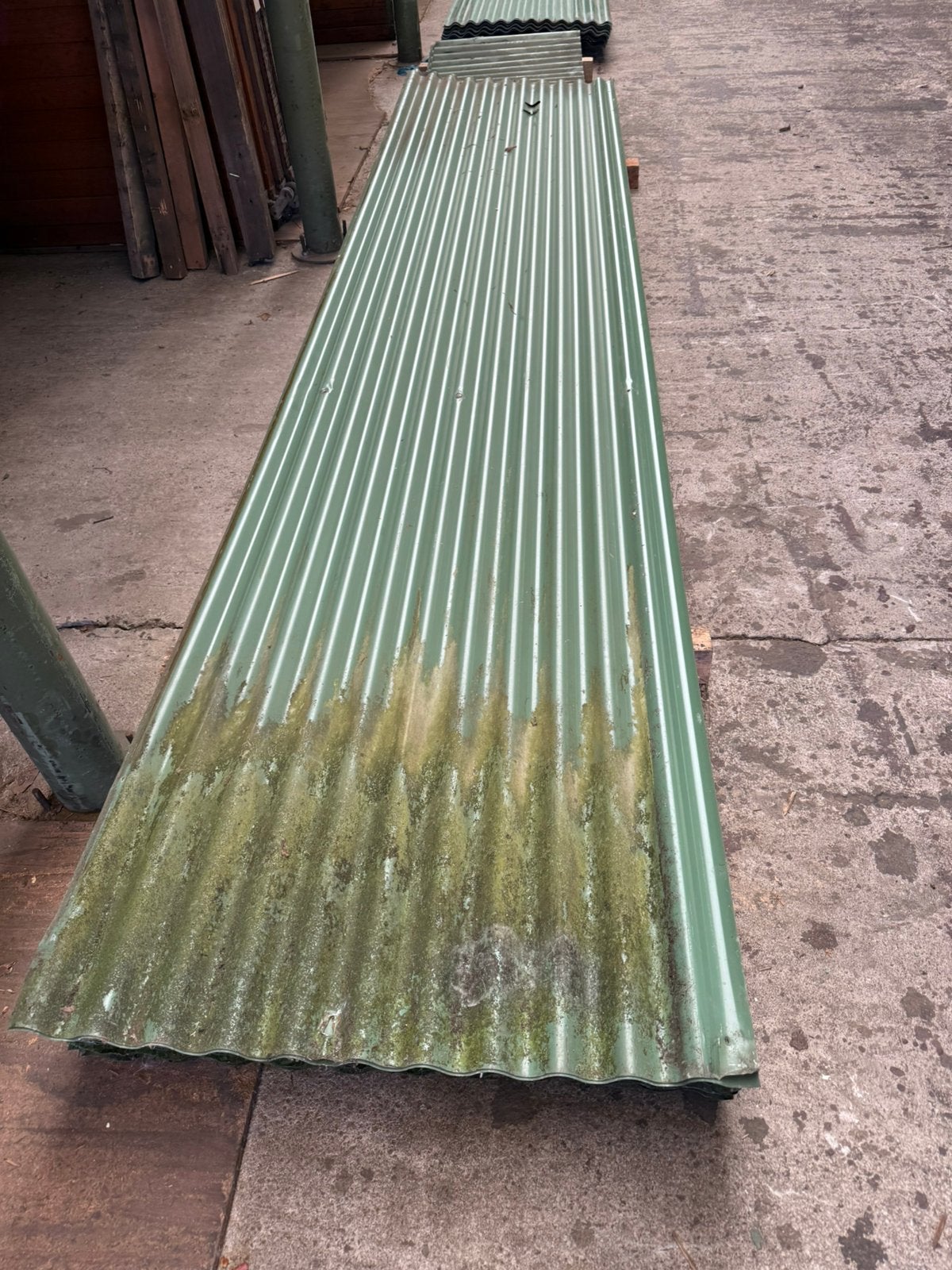 Golfplaten van metaal 0,86x380, Ophalen, Gebruikt, Minder dan 180 cm, Palen