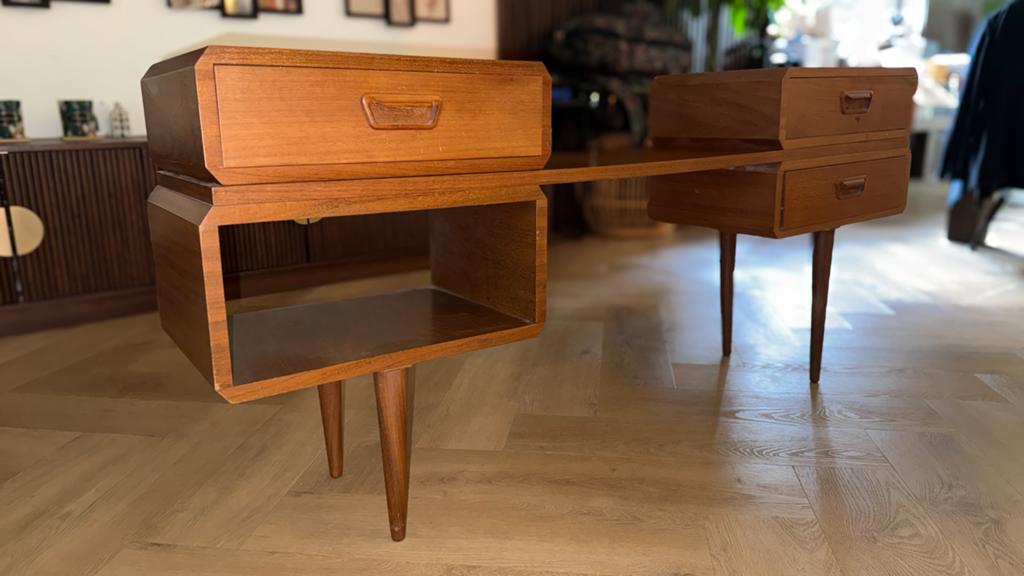 Mooie retro tv-meubel jaren ’60, Huis en Inrichting, Tafels | Salontafels, Ophalen, Minder dan 50 cm, Gebruikt, 100 tot 150 cm