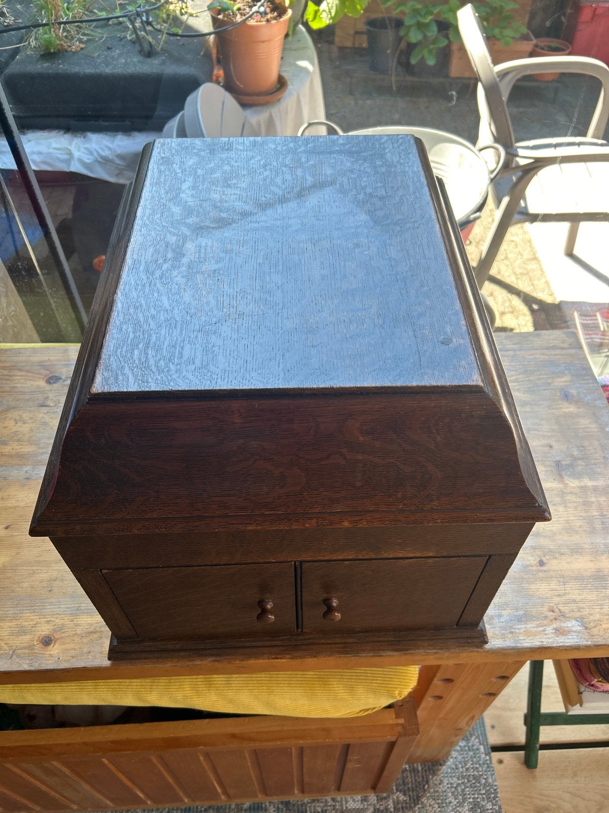 His Master's Voice 108 Grammofoon Donker Eiken 1924, Ophalen, Gebruikt, Platenspeler, Overige merken