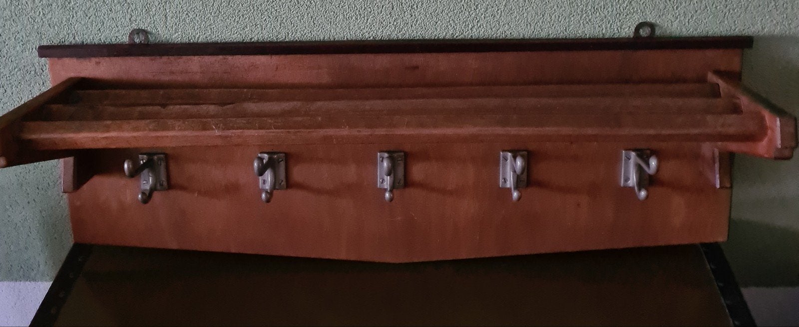 Vintage Art Deco /Amsterdamse School Kapstok met Hoedenplank, Gebruikt, Minder dan 100 cm, Hout, Ophalen