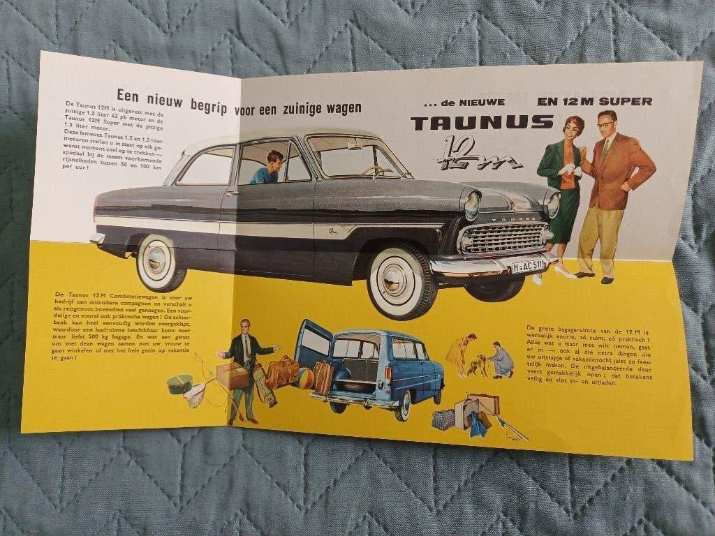 Ford Taunus 12M (Super) brochure uit 1960, Verzenden, Zo goed als nieuw, Ford