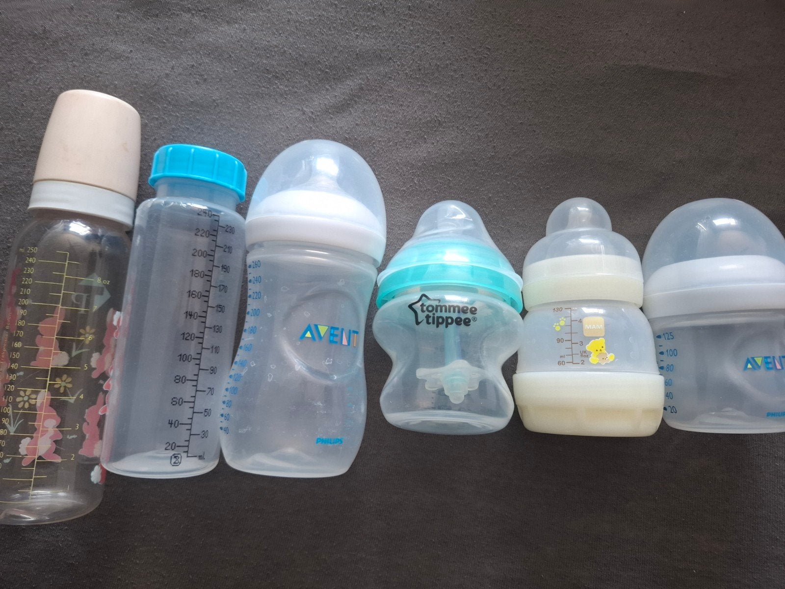 6 babyflessen dv soorten en maten (prijs is alle 6), Ophalen of Verzenden, Zo goed als nieuw, Babyfles