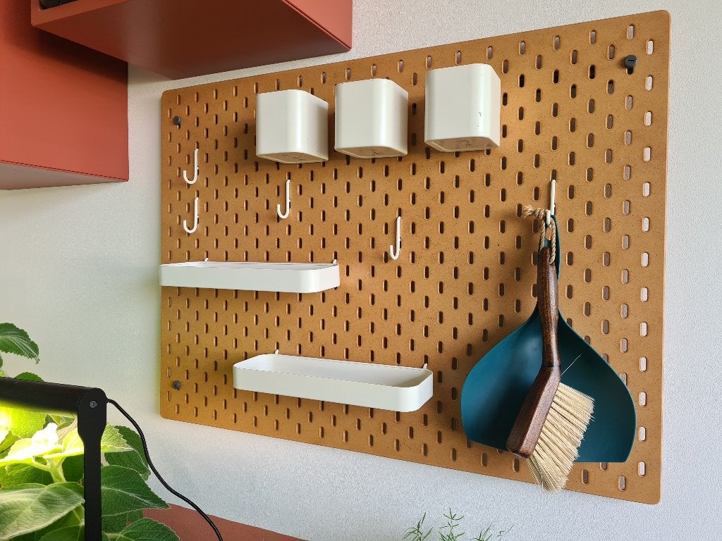 Skadis pegboard met accessoires, Ophalen, Zo goed als nieuw