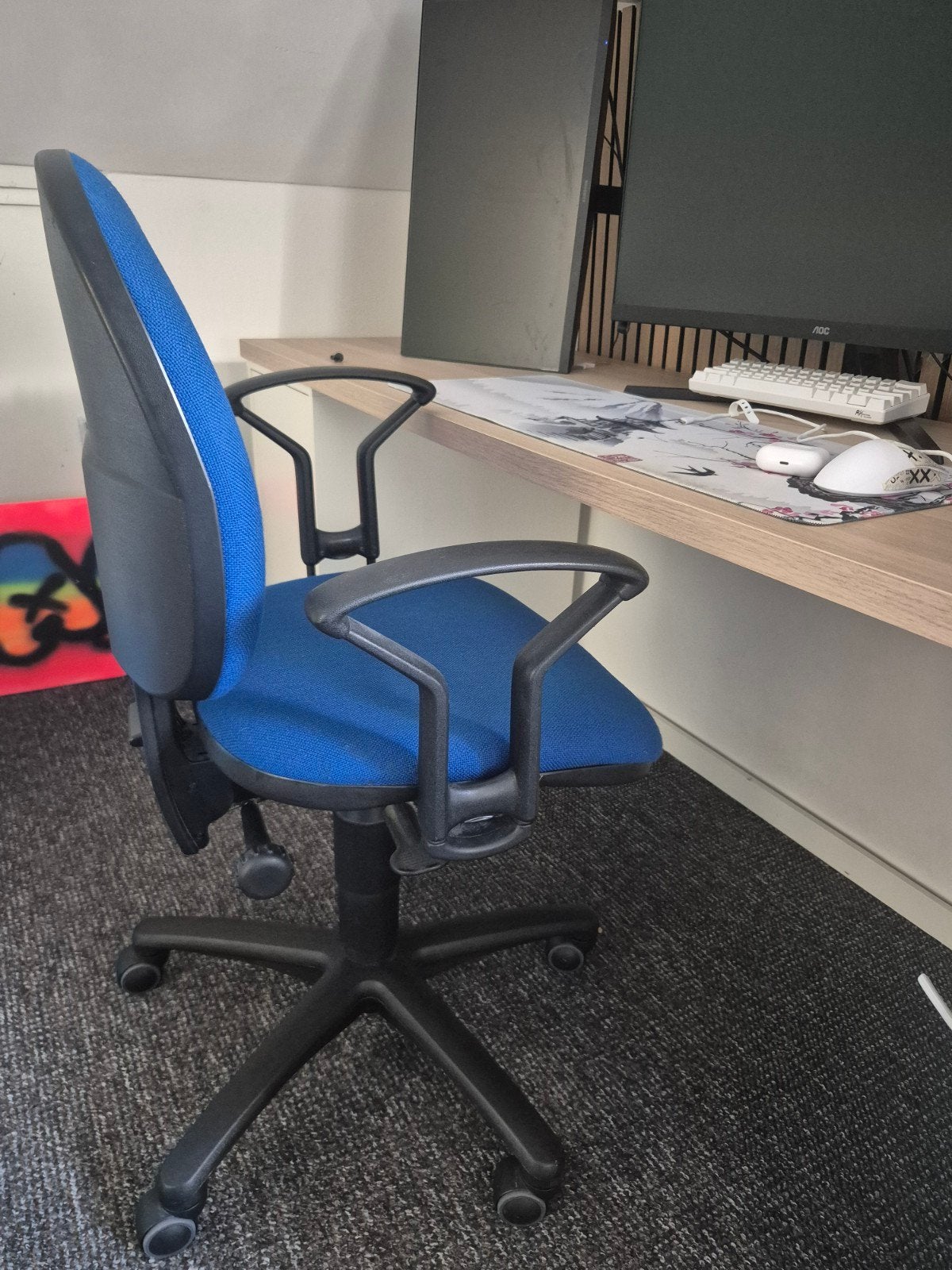 Nette bureaustoel kind/tiener, Ophalen, Gebruikt, Blauw, Bureaustoel