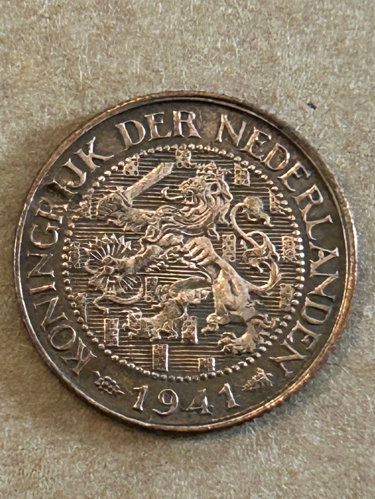 Brons 1 cent uit 1941 (Koningin Wilhelmina)., Ophalen of Verzenden, Koningin Wilhelmina, 1 cent