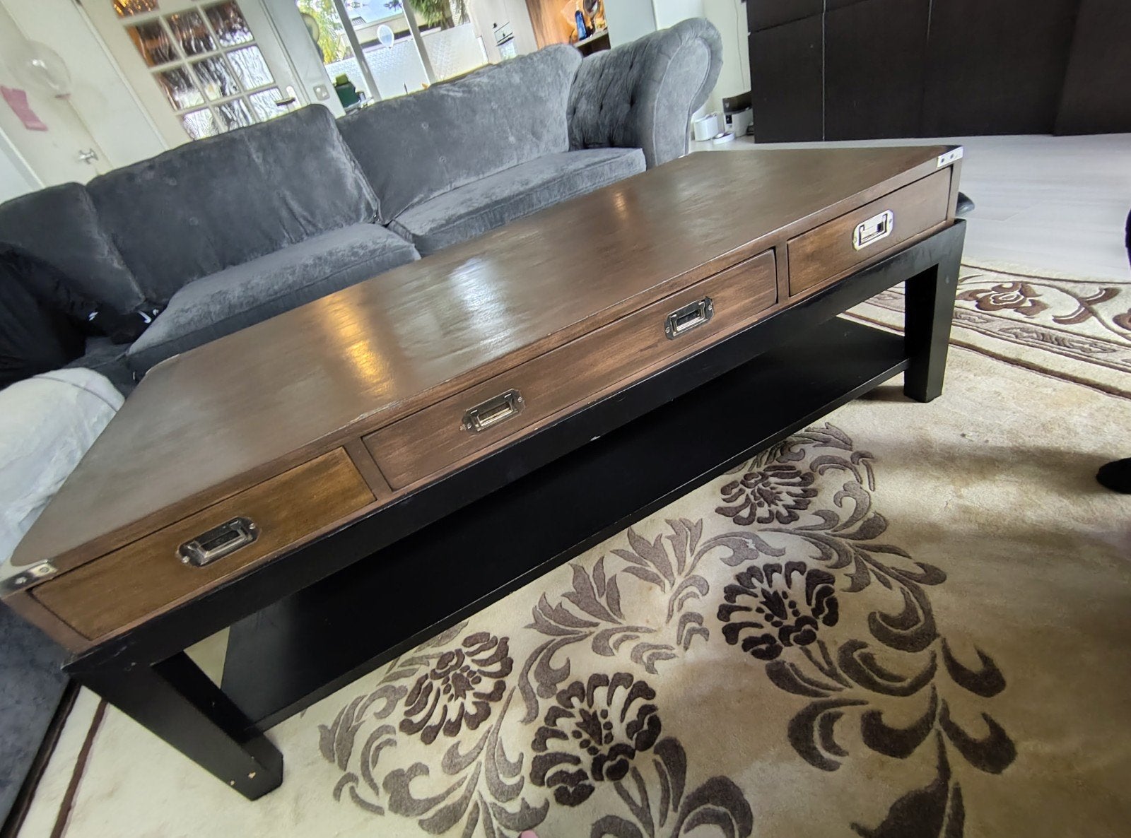 Eichholtz salontafel, Overige houtsoorten, Gebruikt, 100 tot 150 cm, Modern, Industrieel