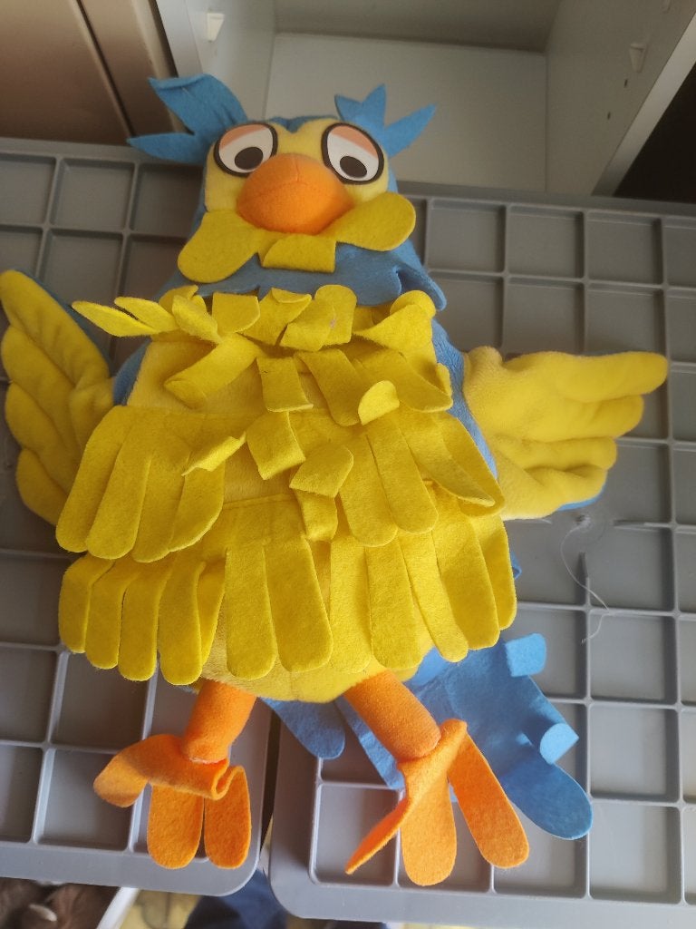 handpop mijnheer de uil uit fabeltjeskrant, Ophalen of Verzenden, Overige typen