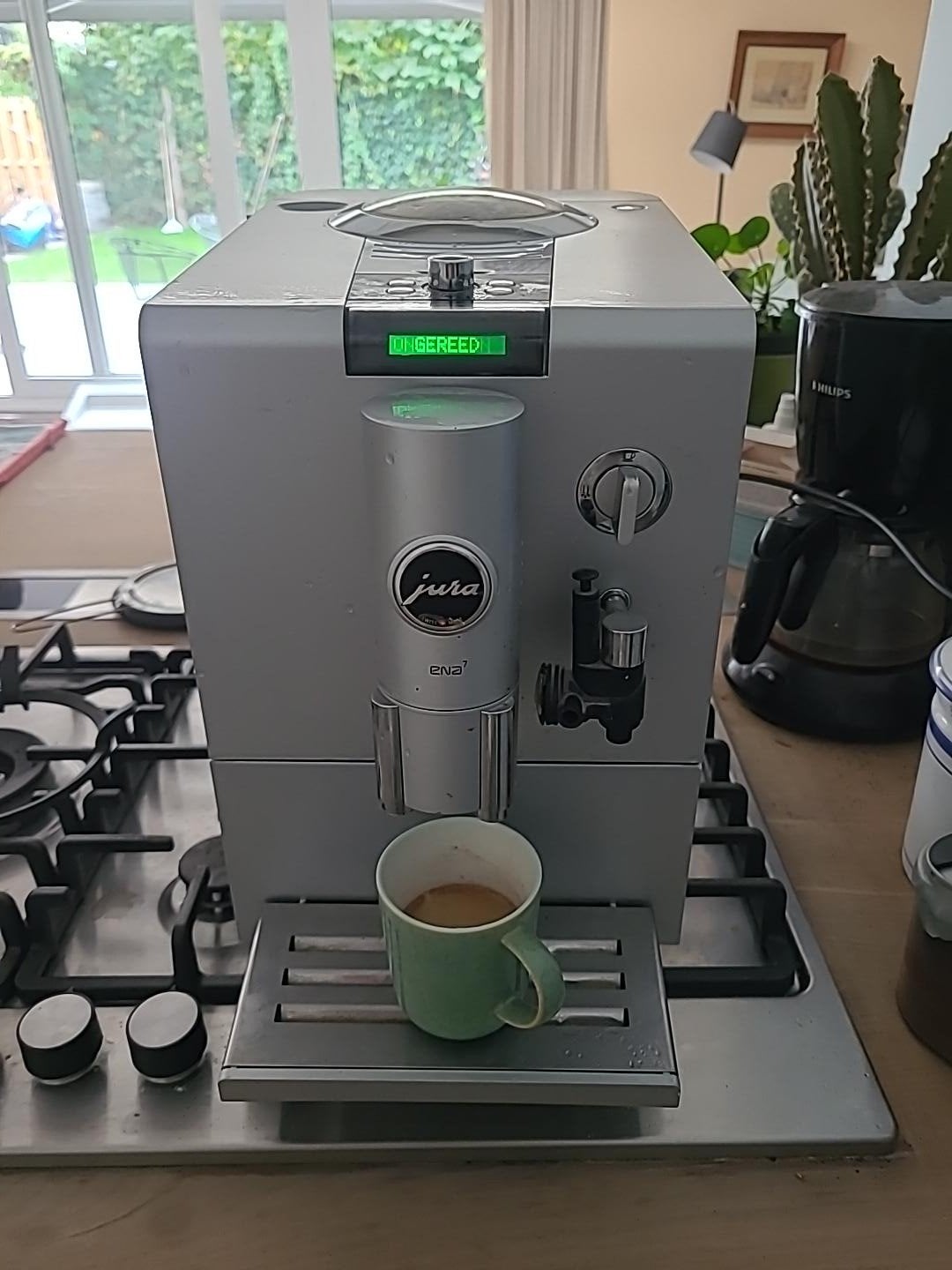 Jura ENA 3 Espresso Apparaat - Zilver, Gebruikt, Espresso apparaat, 1 kopje, Koffiebonen