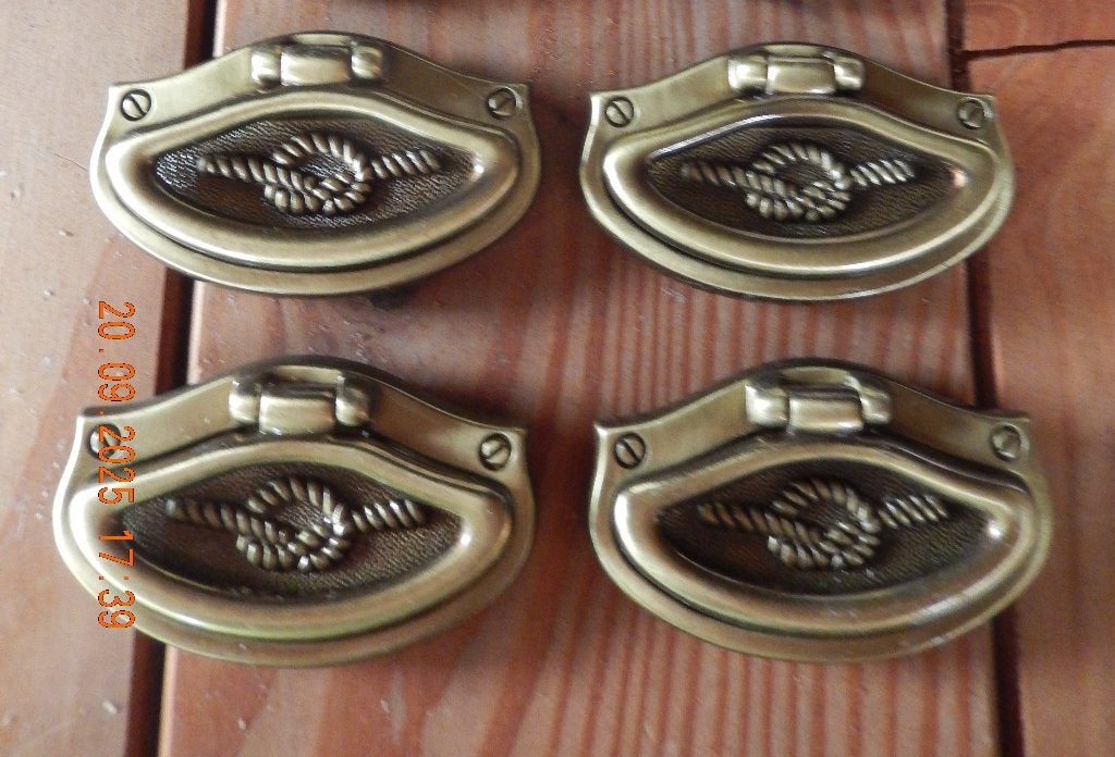 4x Nautica metalen schipperslook handgreep - ringgreep, Ophalen of Verzenden, Nieuw, IJzer, Overige typen