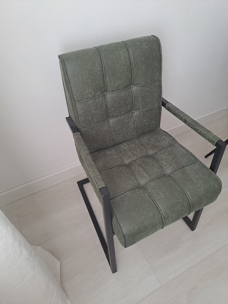 stoel, groen, voor eettafel of zithoek, Ophalen, Kunststof, Overige kleuren, Nieuw
