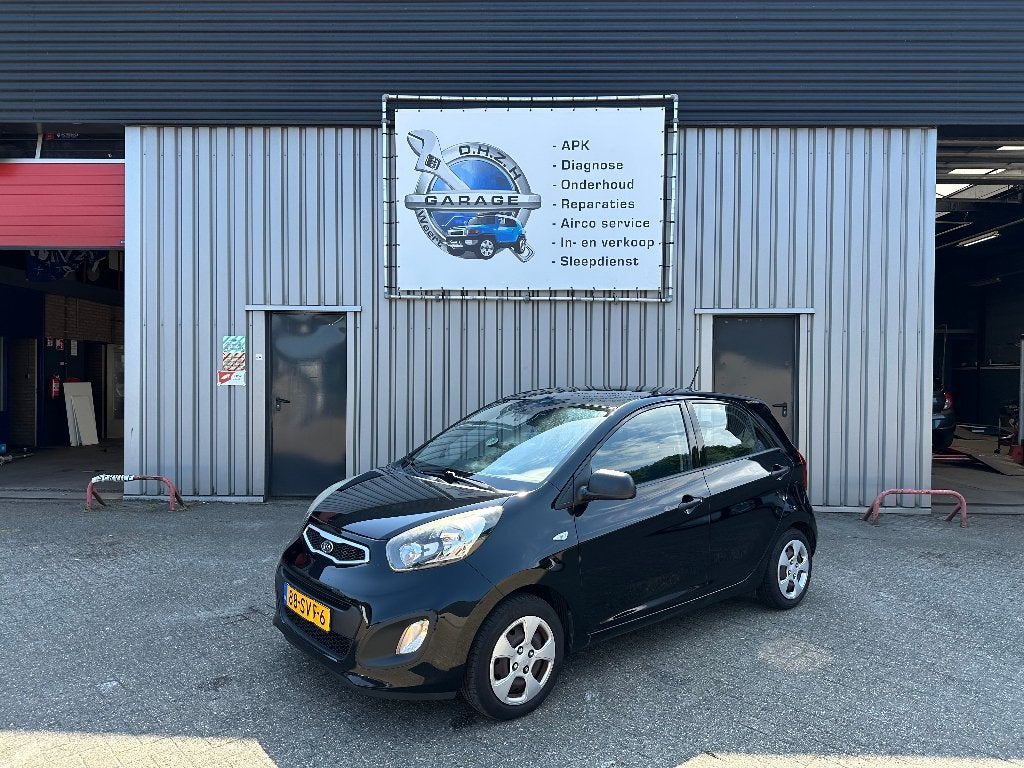 Kia Picanto 1.0 Cvvt 5-DRS 2012 Zwart, Voorwielaandrijving, Euro 5, Stof, Zwart