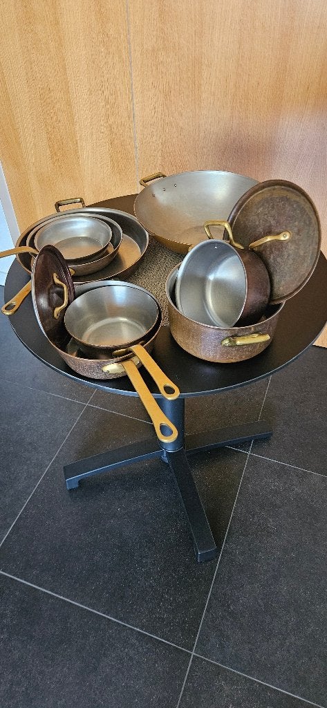 Fantastische koperen pannen van het Belgische topmerk Wegro, Pannenset, Ophalen of Verzenden, Met handvatten, Overige merken
