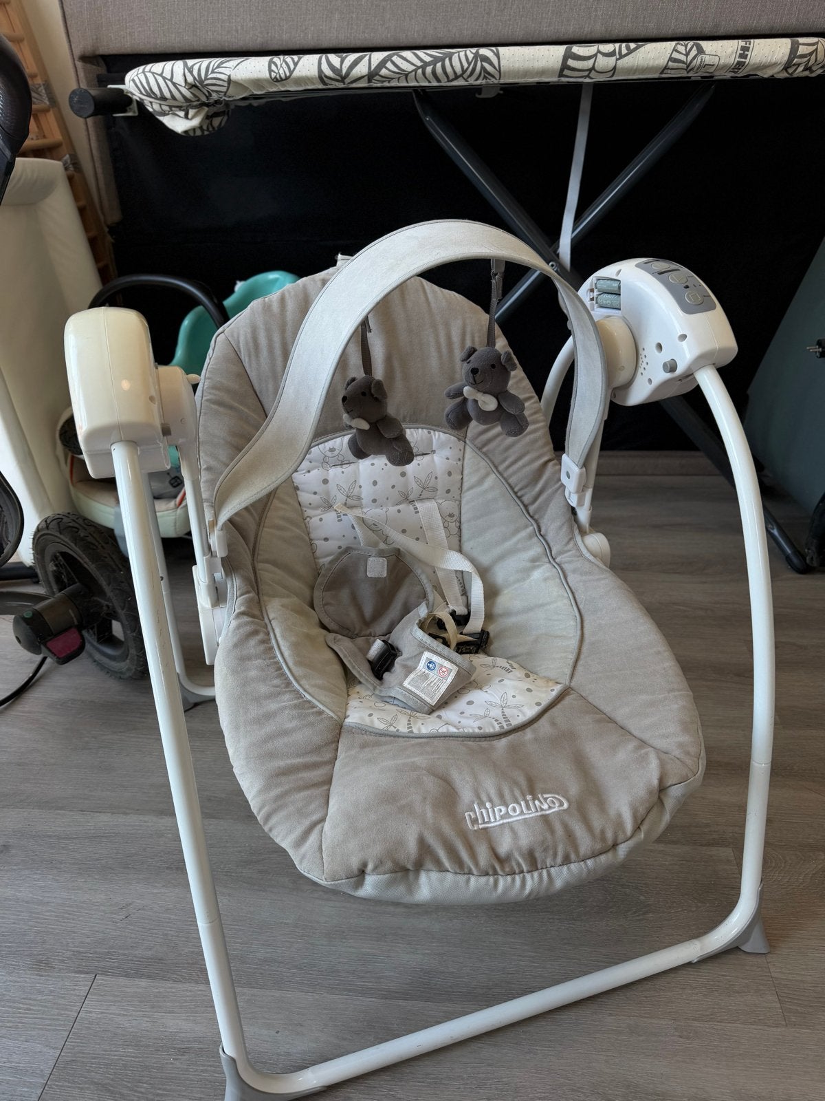Batterij-aangedreven schommelstoel voor baby's, Gebruikt, Schommelstoel, Met gordel(s) of riempje(s), Ophalen