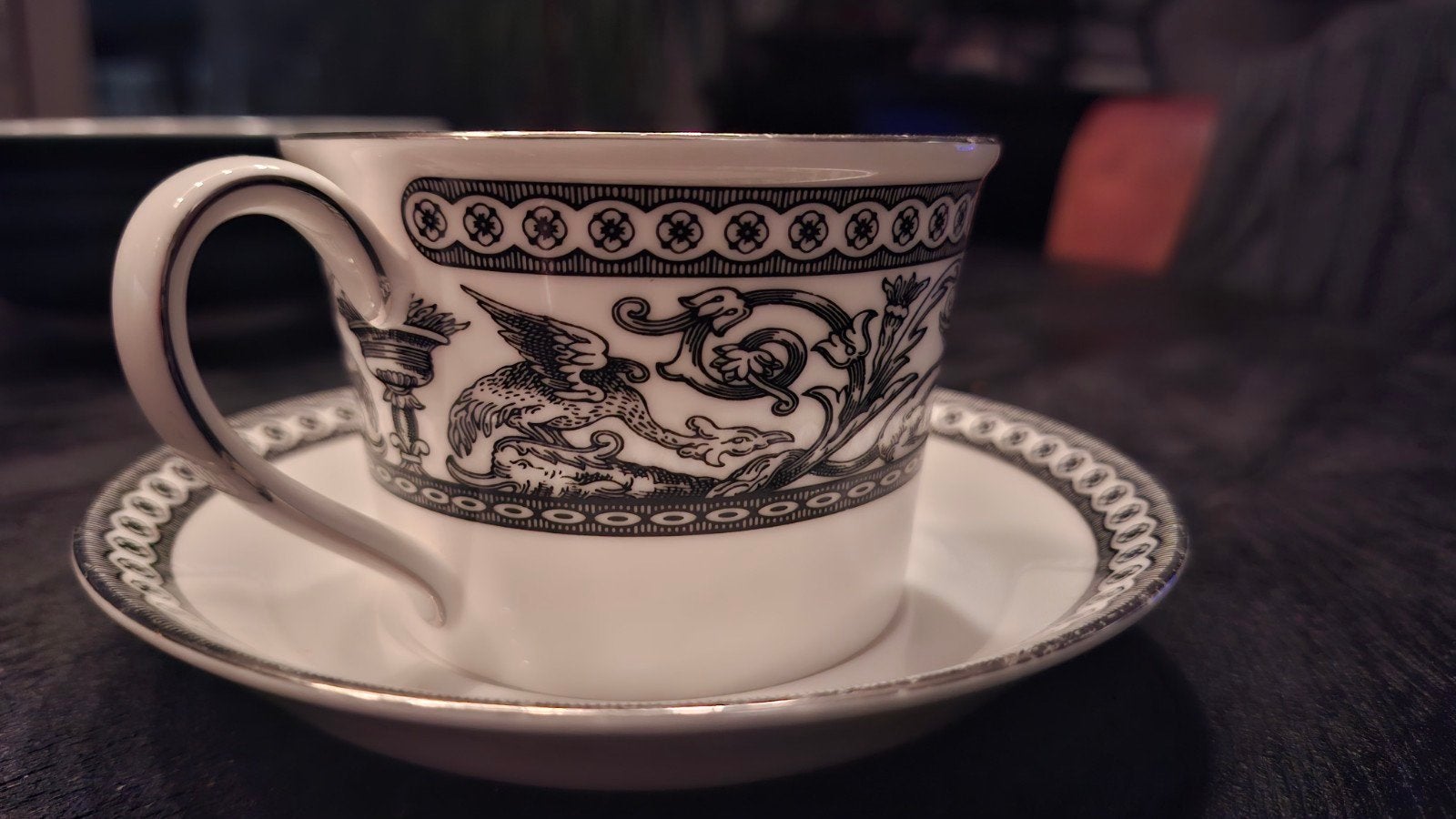 Bijzondere Wedgwood Contrasts kop en schotel, Ophalen of Verzenden