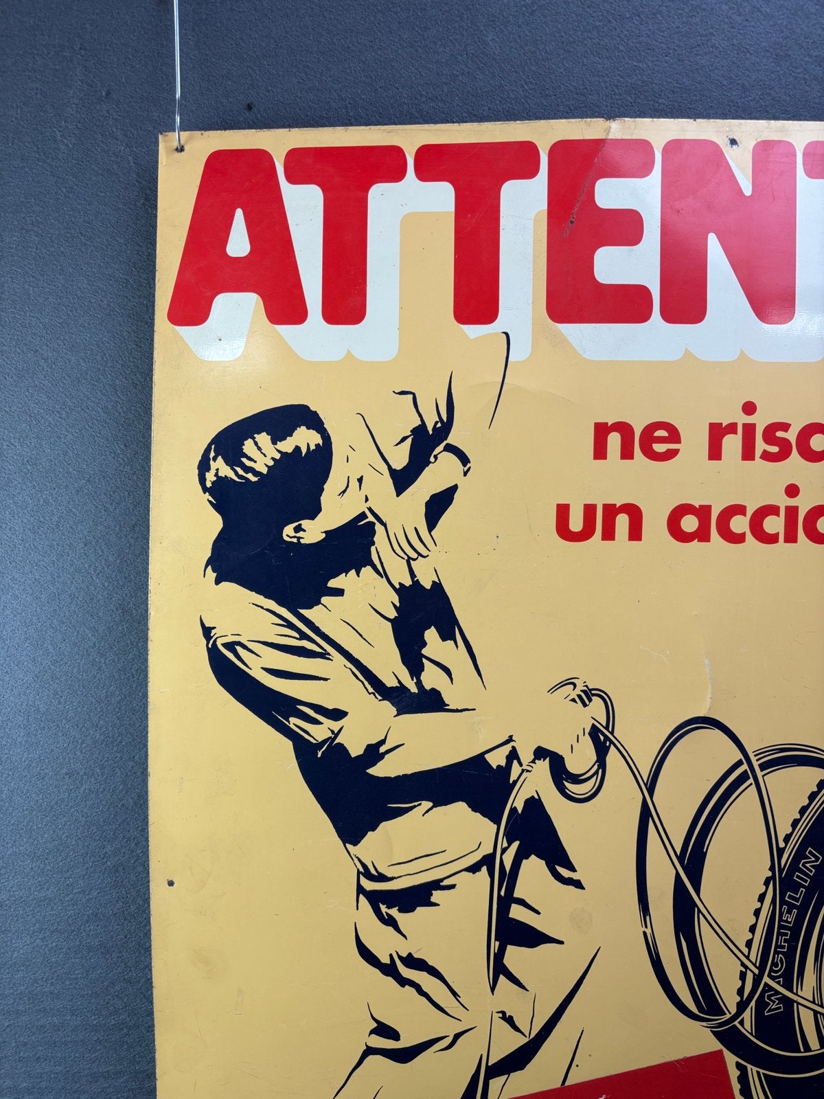 Michelin Bibendum blikken reclamebord, Reclamebord, ., Ophalen of Verzenden, Zo goed als nieuw