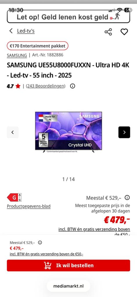 Nieuwe smasung tv in de  doos maar hadden er al een, Tickets en Kaartjes, Seizoenskaart, Eén persoon