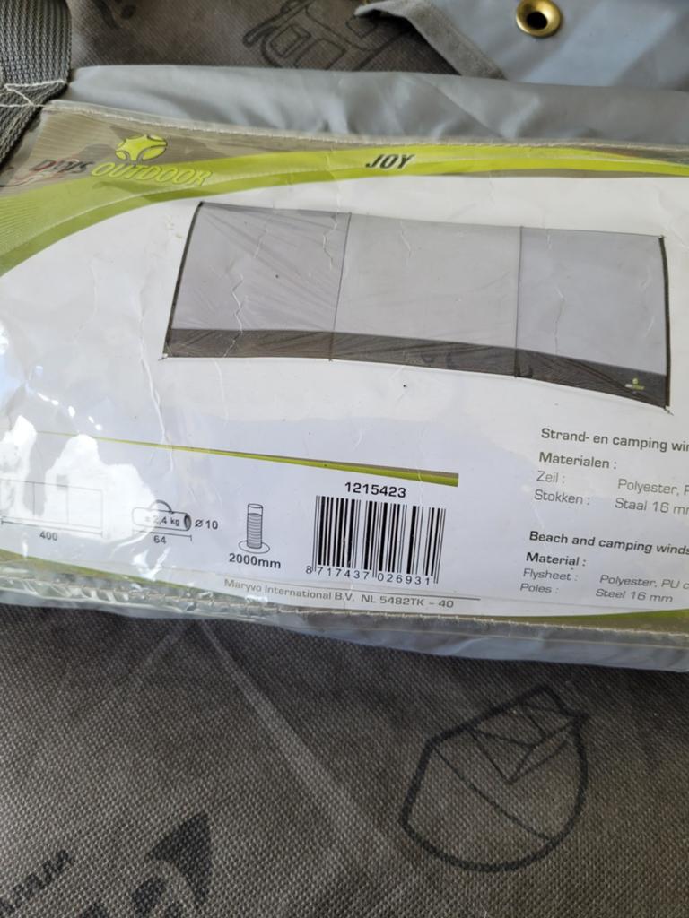 Strand- en camping windscherm - 400x140 cm, Caravans en Kamperen, Windschermen, Nieuw, Ophalen of Verzenden