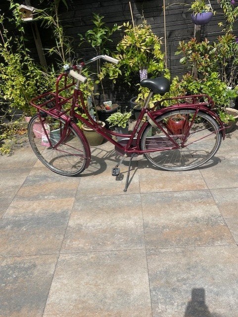 Leuke rode Batavus Old Dutch omafiets, Fietsen en Brommers, Ophalen, Terugtraprem, Gebruikt, 47 tot 50 cm