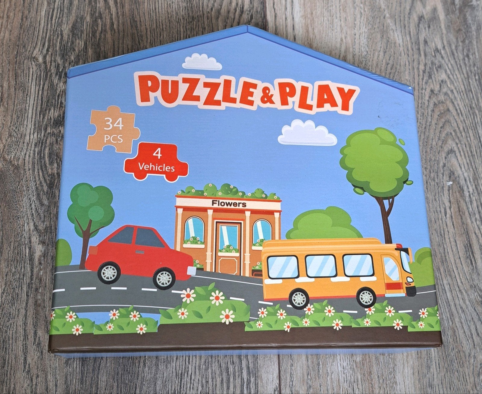 Auto puzzel, Ophalen of Verzenden, 10 tot 50 stukjes, Zo goed als nieuw, 2 tot 4 jaar