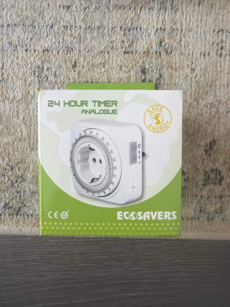 Ecosavers Analoge 24-uurs Timer voor Energiebesparing, Ophalen of Verzenden, Nieuw, Schakelaar
