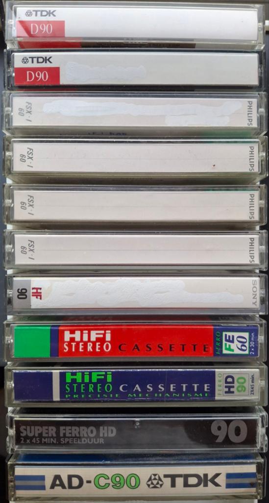 Cassettebandjes 11 stuks, Ophalen, Gebruikt, Overige genres, 2 t/m 25 bandjes