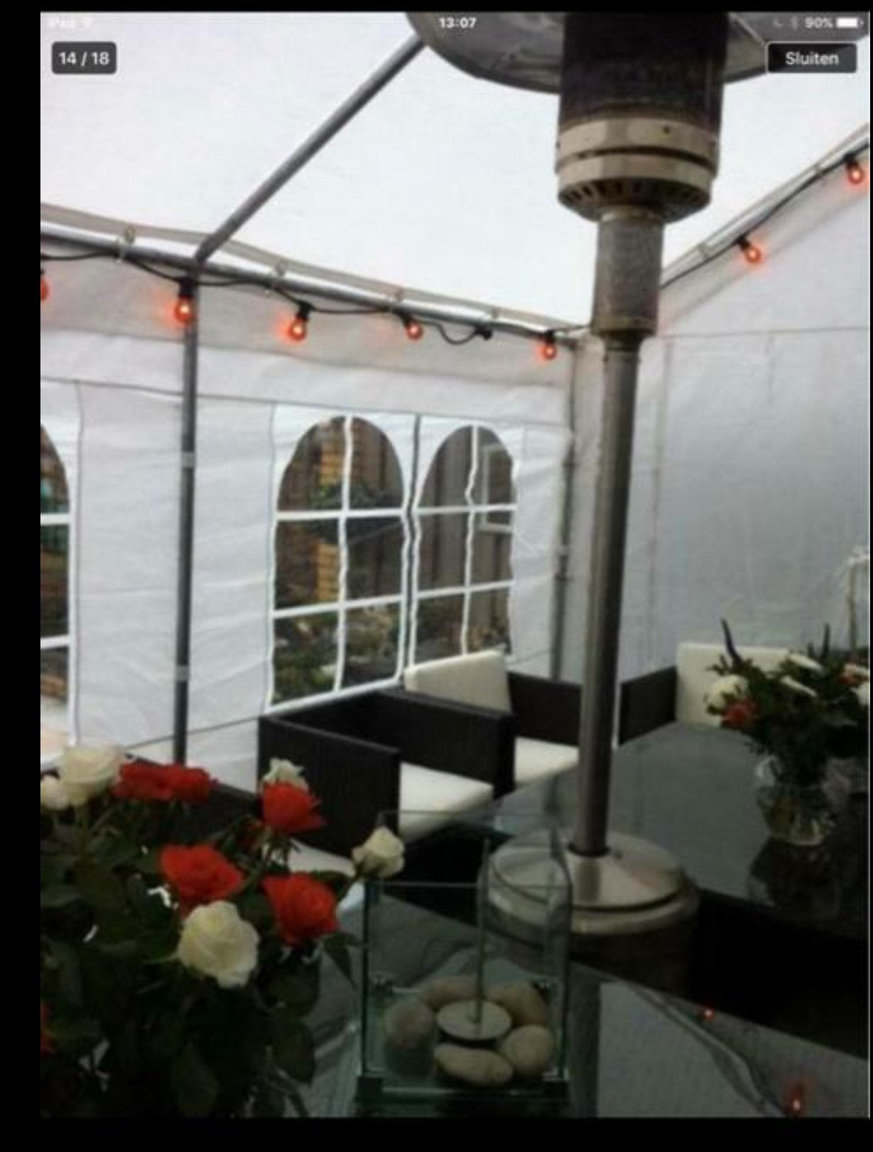 Partytent 3x6 te HUUR, Ophalen, Gebruikt, Overige