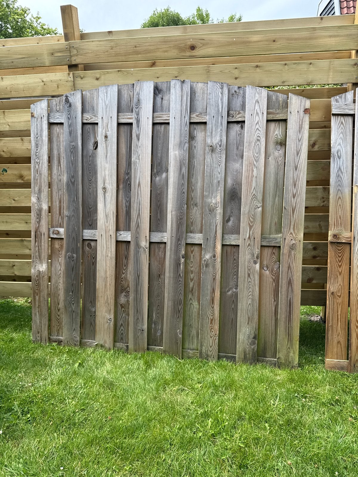 Houten Tuinscherm - Gebruikt, Tuin en Terras, Schuttingen, Ophalen, Minder dan 3 meter, Hout, 1 tot 2 meter