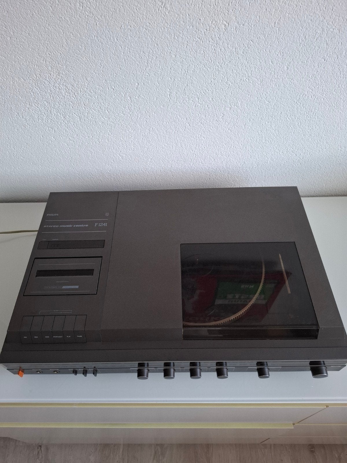 Philips Stereo Music Centre F1241 - Vintage All-in-One, Ophalen, Philips, Gebruikt, Cassettedeck